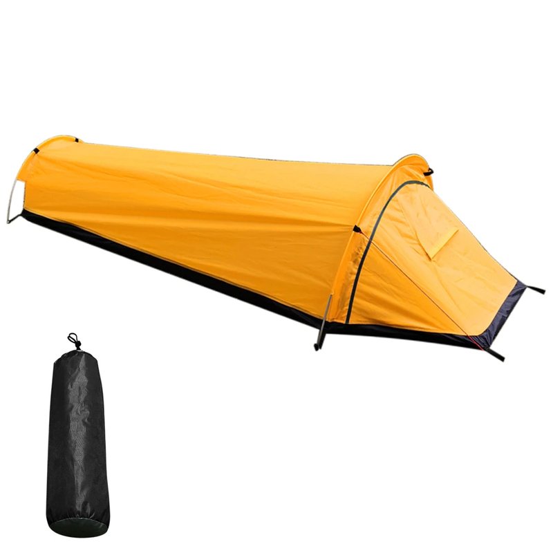 Tente de camping 1 personne, ultralégère, compacte, sac de couchage d'extérieur, grand espace, imperméable, pour randonnée – Image 2