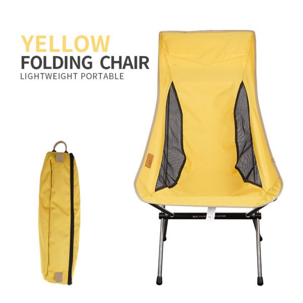 Chaise à dossier pliante d'extérieur, idéale pour camping, pêche, plage, loisir – Image 3