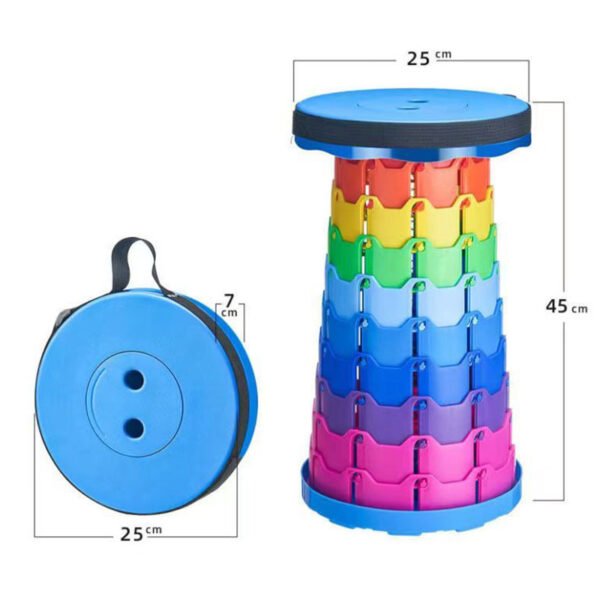 Tabouret pliant à usage intensif télescopique, portable. Idéal pour le camping et la pêche. – Image 6
