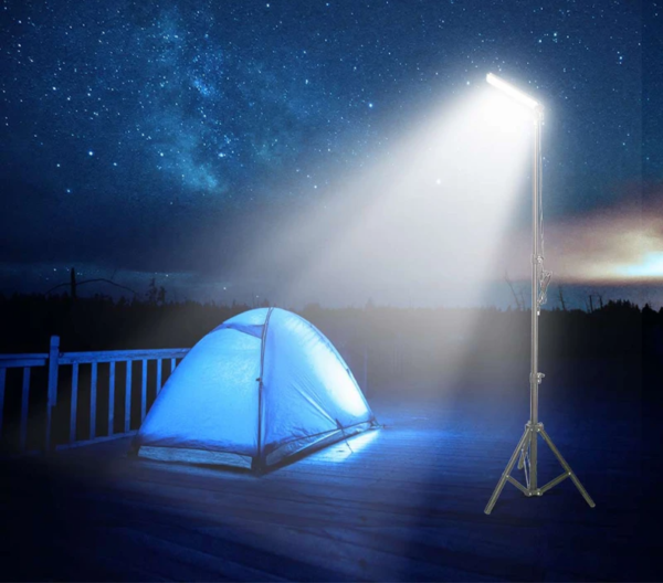 Lampe LED télescopique portable ajustable avec trépied pour camping,  barbecue, pique-nique – Image 6