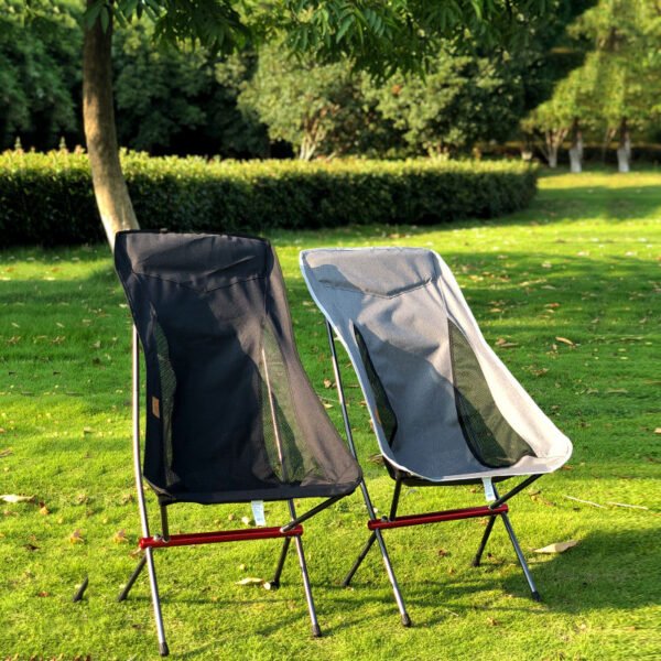 Chaise à dossier pliante d'extérieur, idéale pour camping, pêche, plage, loisir – Image 2